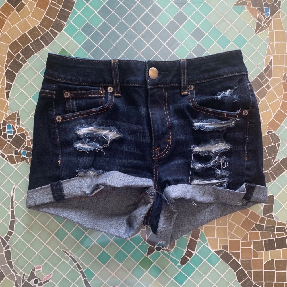 american eagle denim shorts